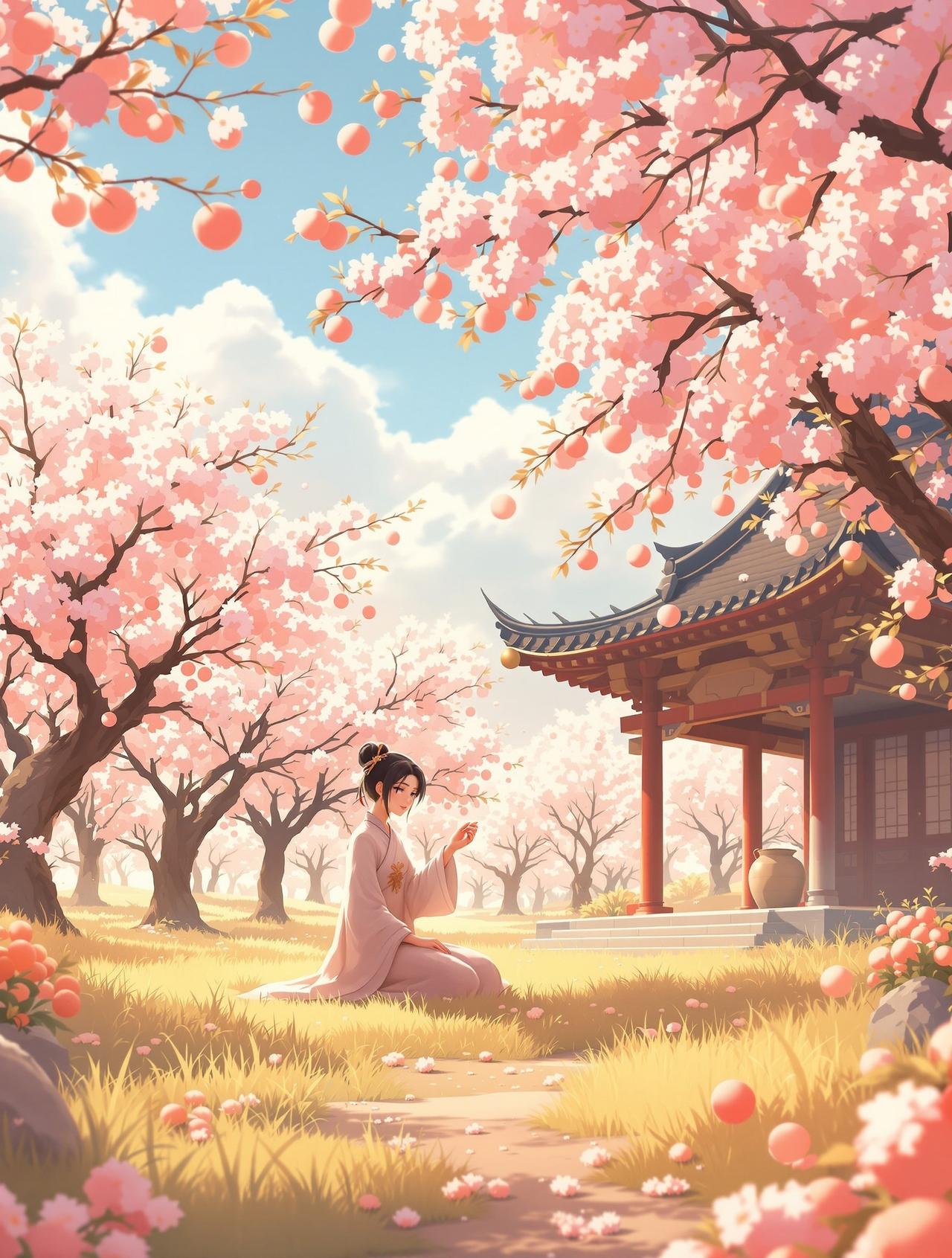 红果短句 - 仙界桃花开
